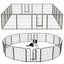 Reja para Perros de 16 Paneles con Cerradura y Gran Puerta - 24/32/40 Pulgadas