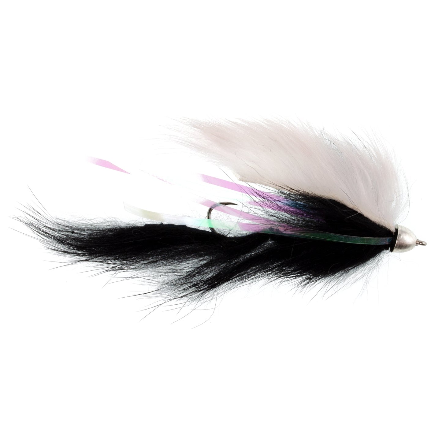 Dolly Llama Stinger Streamer Flies - 3 Pack for Salmon, Steelhead & Trout - Size 4 Black & White - Korvel