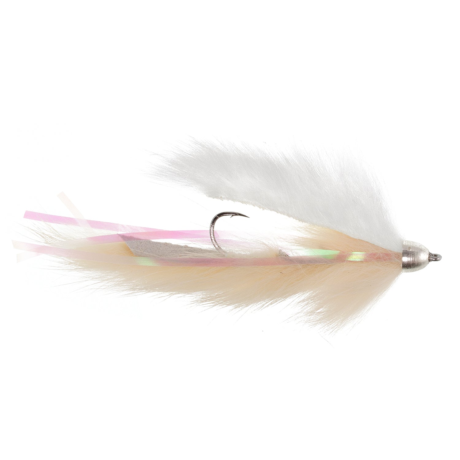 Dolly Llama Stinger Streamer Flies - 3 Pack Flesh & Cream Steelhead Trout Fishing Flies - Size 4 - Korvel
