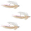 Dolly Llama Stinger Streamer Flies - 3 Pack Flesh & Cream Steelhead Trout Fishing Flies - Size 4 - Korvel