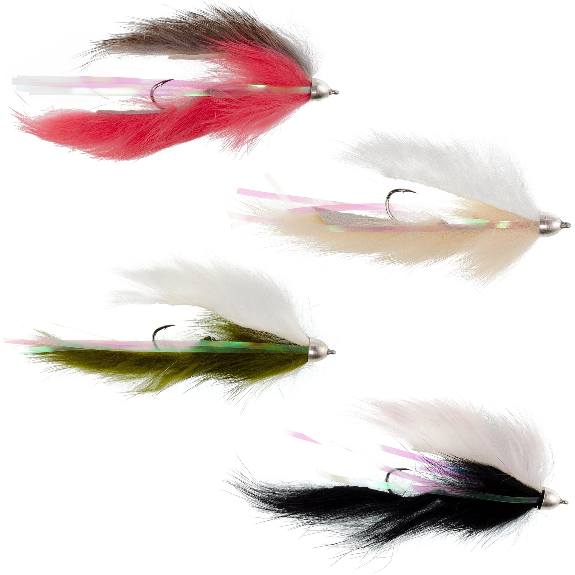 Dolly Llama Stinger Streamer Flies Set - 4 Premium Flies for Salmon, Steelhead & Trout Fishing - Korvel
