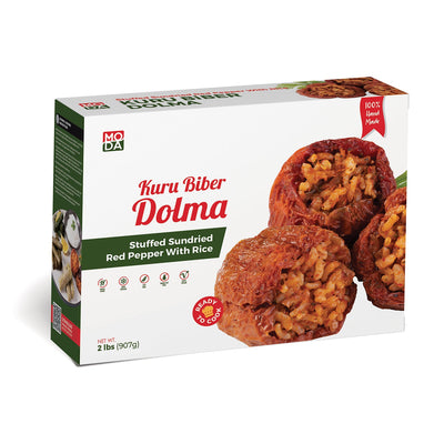 Moda Dolma – Pimiento rojo seco relleno con arroz (sin cocinar), 907 g