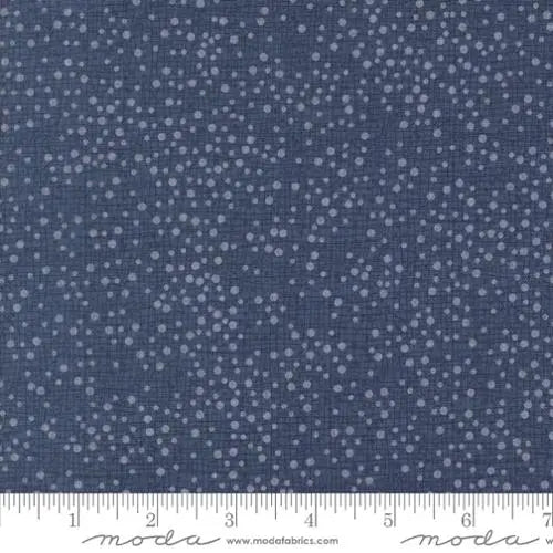 Tela de algodón azul marino con puntos - 44"/45" por yarda