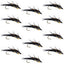Premium Double Bead Black Stonefly Nymphs - 12 Pack, Size 8 - Korvel
