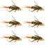 Premium Double Bead Twenty Incher Nymph Flies - Set of 6, Size 10 - Korvel