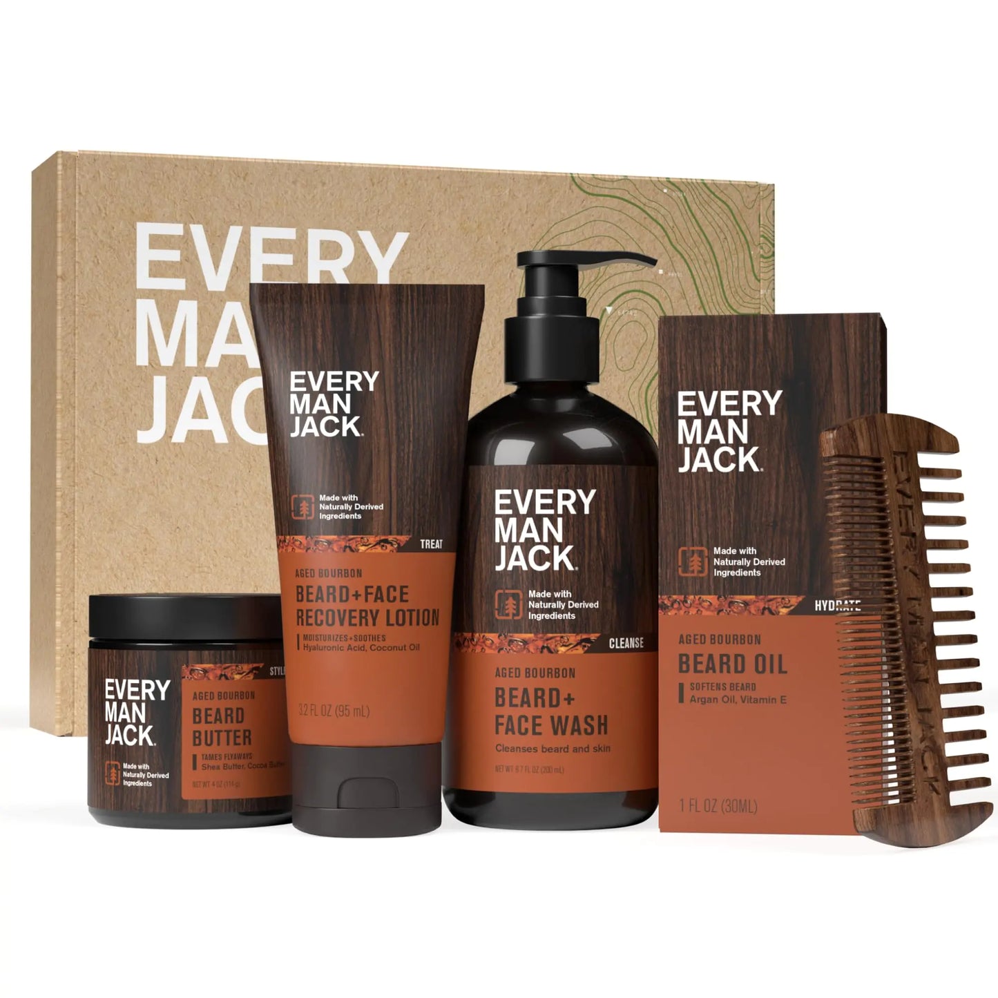 Ensemble de soins pour barbe Aged Bourbon Every Man Jack - Essentiels complets de toilettage