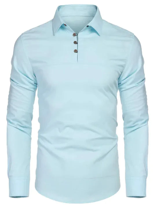 Men's Premium Cotton Linen Long Sleeve Shirt