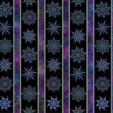 Tissu en coton à rayures Black On Dragonfly Wings - 44"/45" par yard