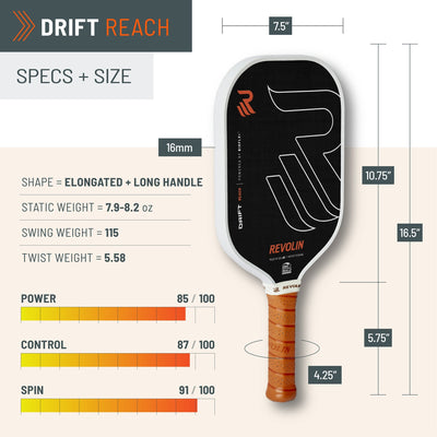 Drift Reach Premium Pickleball Paddle - Korvel