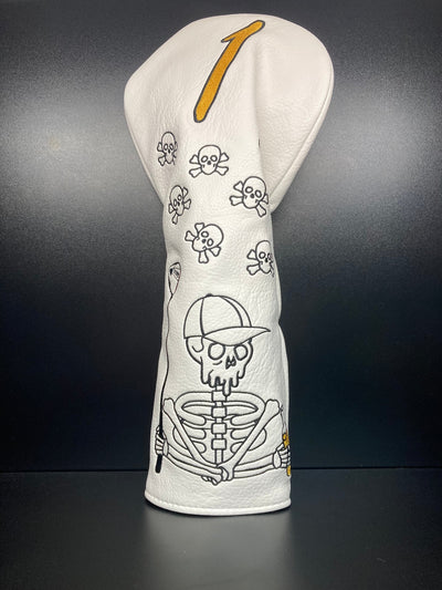 Funda de palo de golf con diseño de esqueleto caprichoso