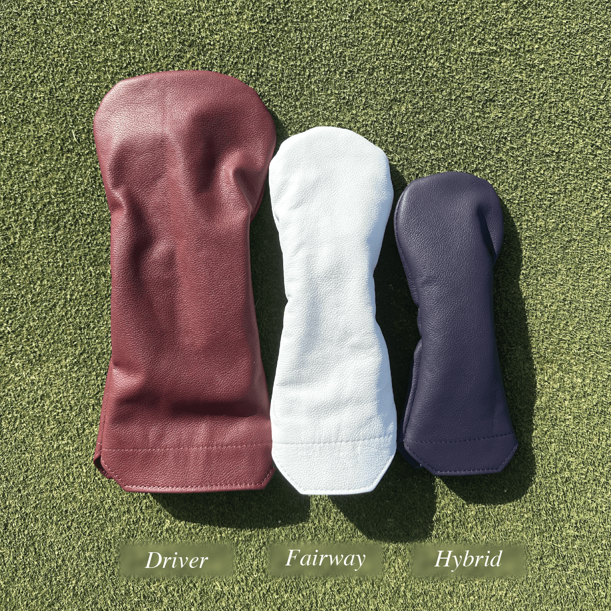 Premium Leather Driver Headcovers - 21 Vibrant Colors