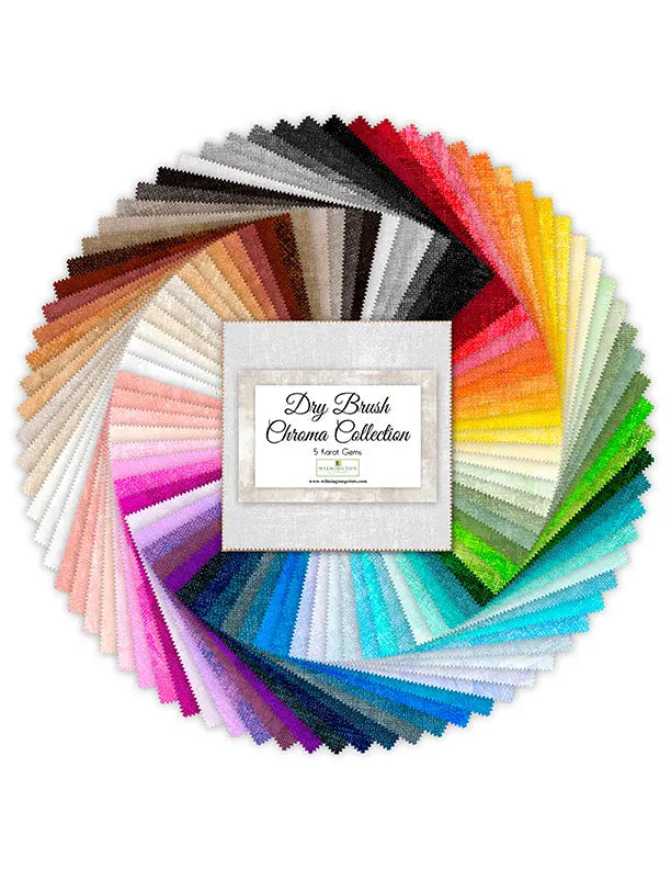 Dry Brush Chroma - 5 Karat Gems Fabric Squares