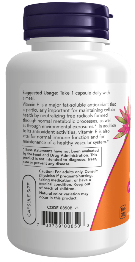 Cápsulas blandas Premium Dry E-400 D-Alpha Tocopheryl