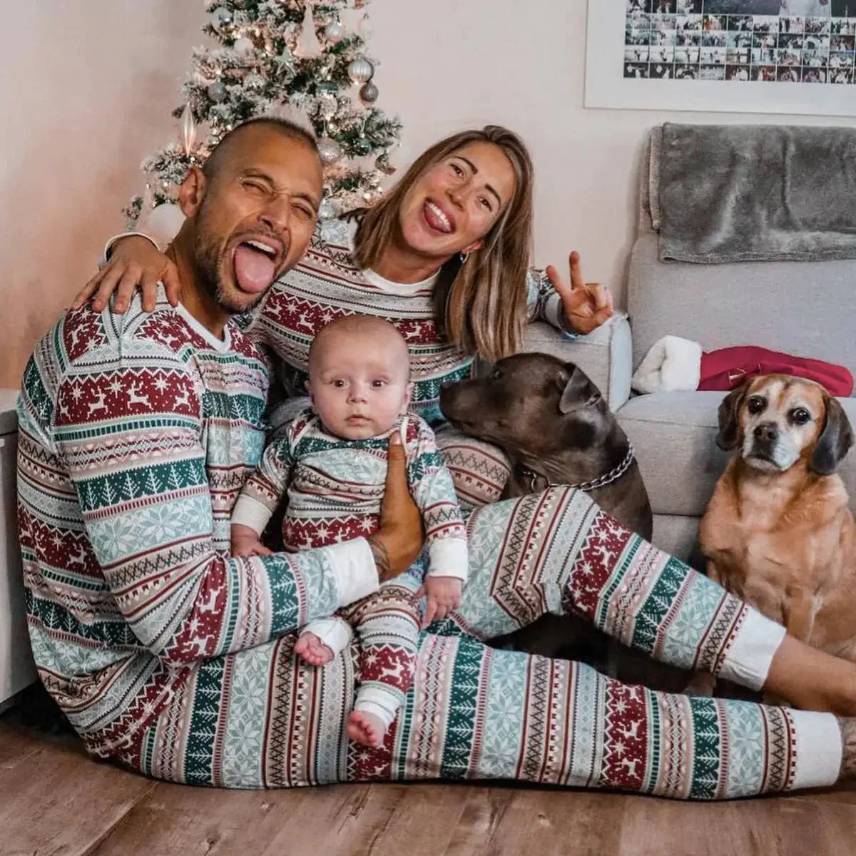 Conjunto de Pijamas Familiar de Navidad