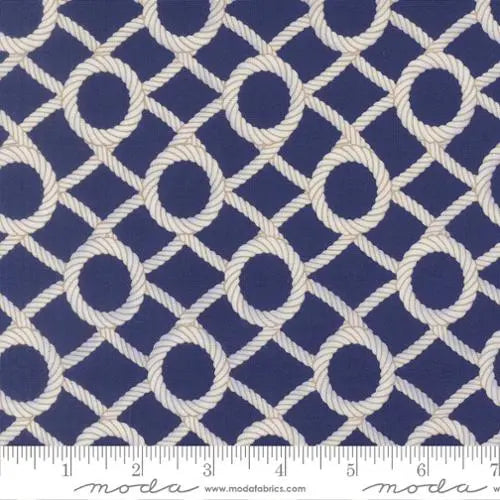 Dusk Reef Rope Net Cotton Fabric - 44"/45" Per Yard