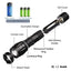 Lampe de poche tactique LED premium 90000LM avec 5 modes