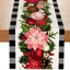 Christmas plaid linen table flag floral ball printed tablecloth entrance small tablecloth living room counter decoration tea flag - Korvel
