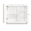 Cabinet de rangement moderne pour salle de bain 32x28 pouces avec éclairage LED