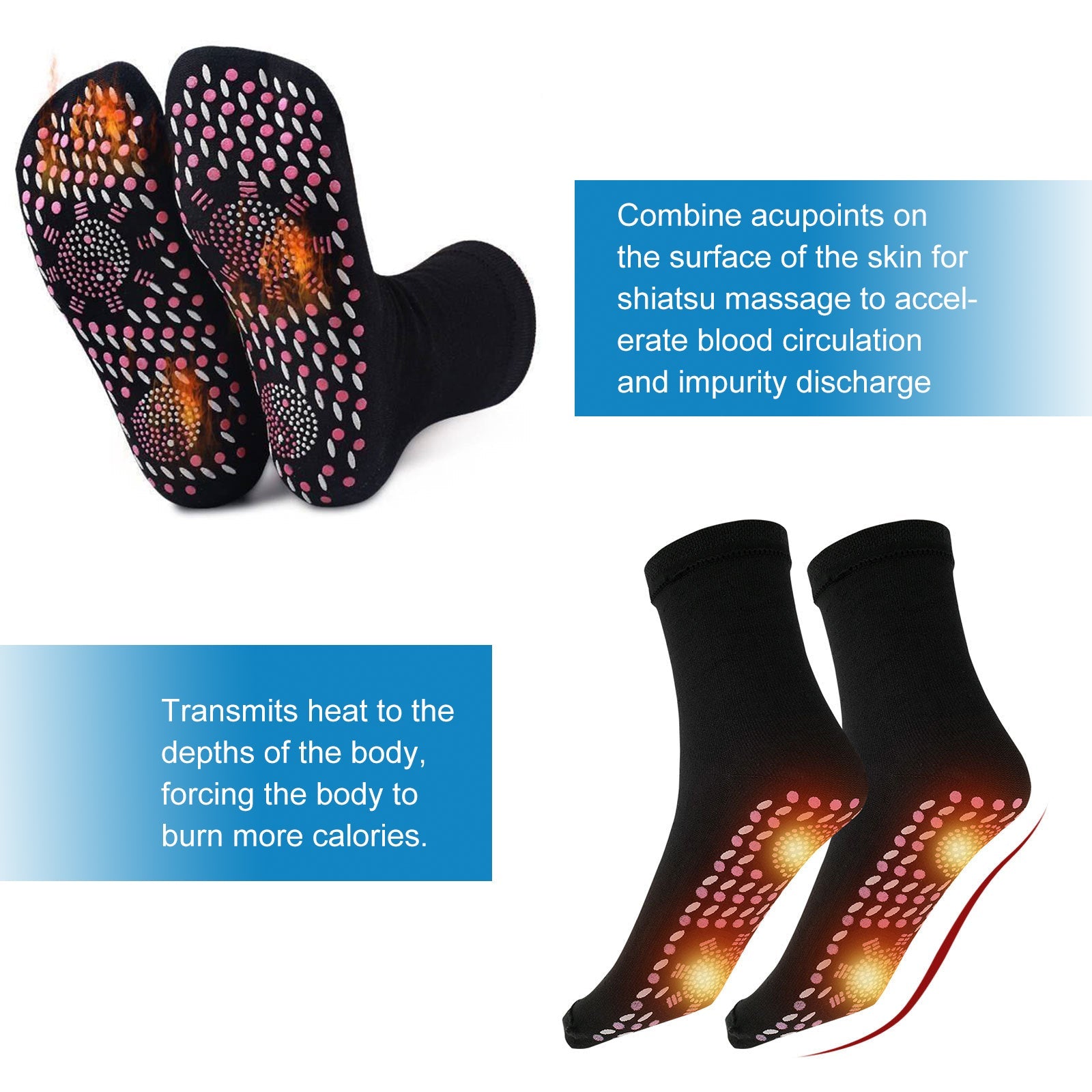 HouKea Stretch Socks, Firming Skin Friendly Soft And Comfortable Non-Slip Elastic Socks Foot Massage Treatment Leg Shaping - Korvel