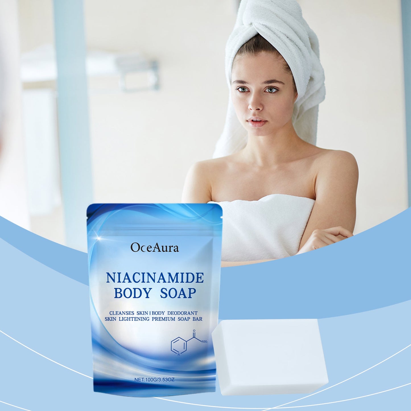 Niacinamide Bar Soap for Gentle Cleansing and Moisturization