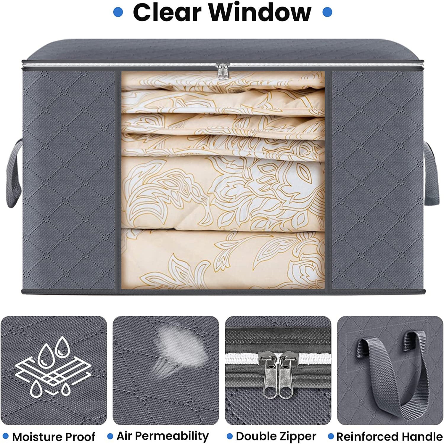 Storage Box Transparent Window Clothes Sorting Bag - Korvel