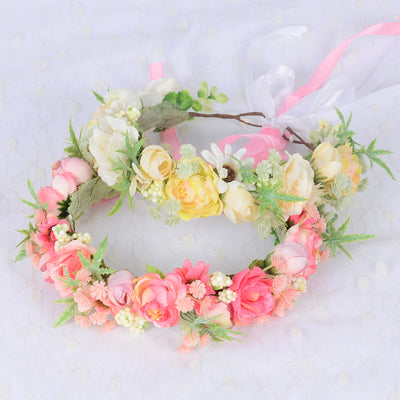 Bridal Fairy Flower Wreath - Elegant Fabric Hair Accessory