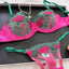Conjunto de Tanga de Bordado de Malla Elegante para Mujeres