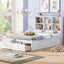 Full Size Platform Bed with Storage Headboard, Charging Station and 2 Drawers White - Korvel
