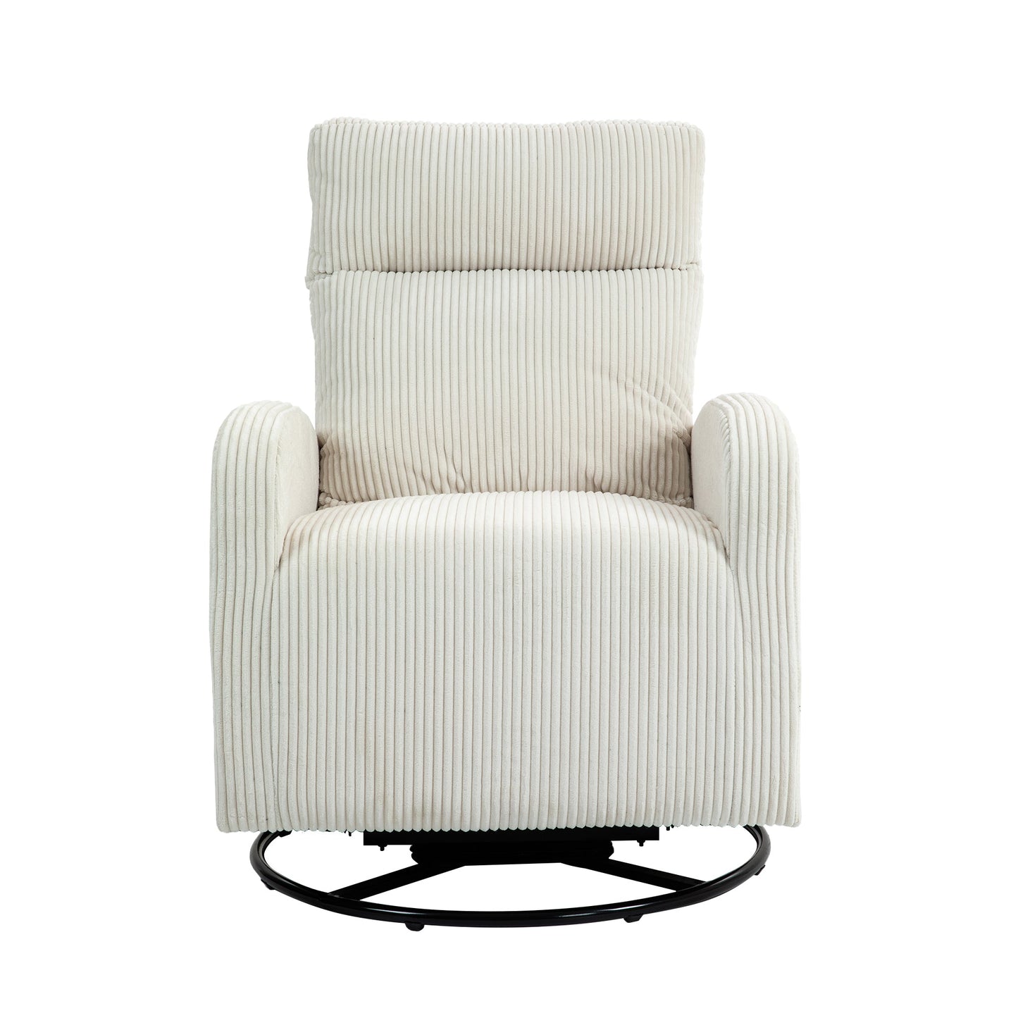 Silla mecedora giratoria tapizada JiaDa en beige