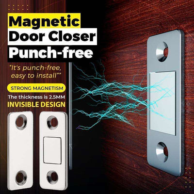 Punch-Free Ultra-Thin Magnetic Door Closer for Cabinets