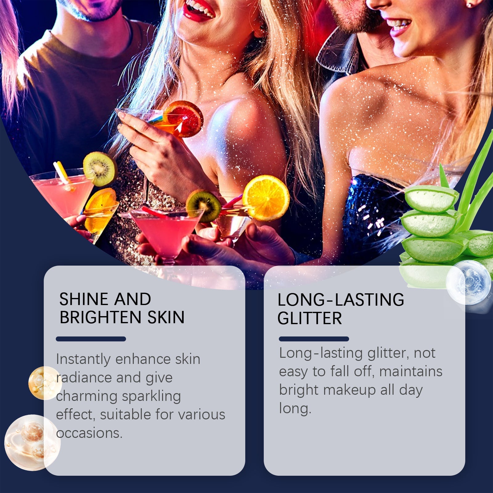 Body Glitter Spray, Facial Collarbone Hair Highlighter Spray To Brighten Glitter Ball Festive Carniva - Korvel