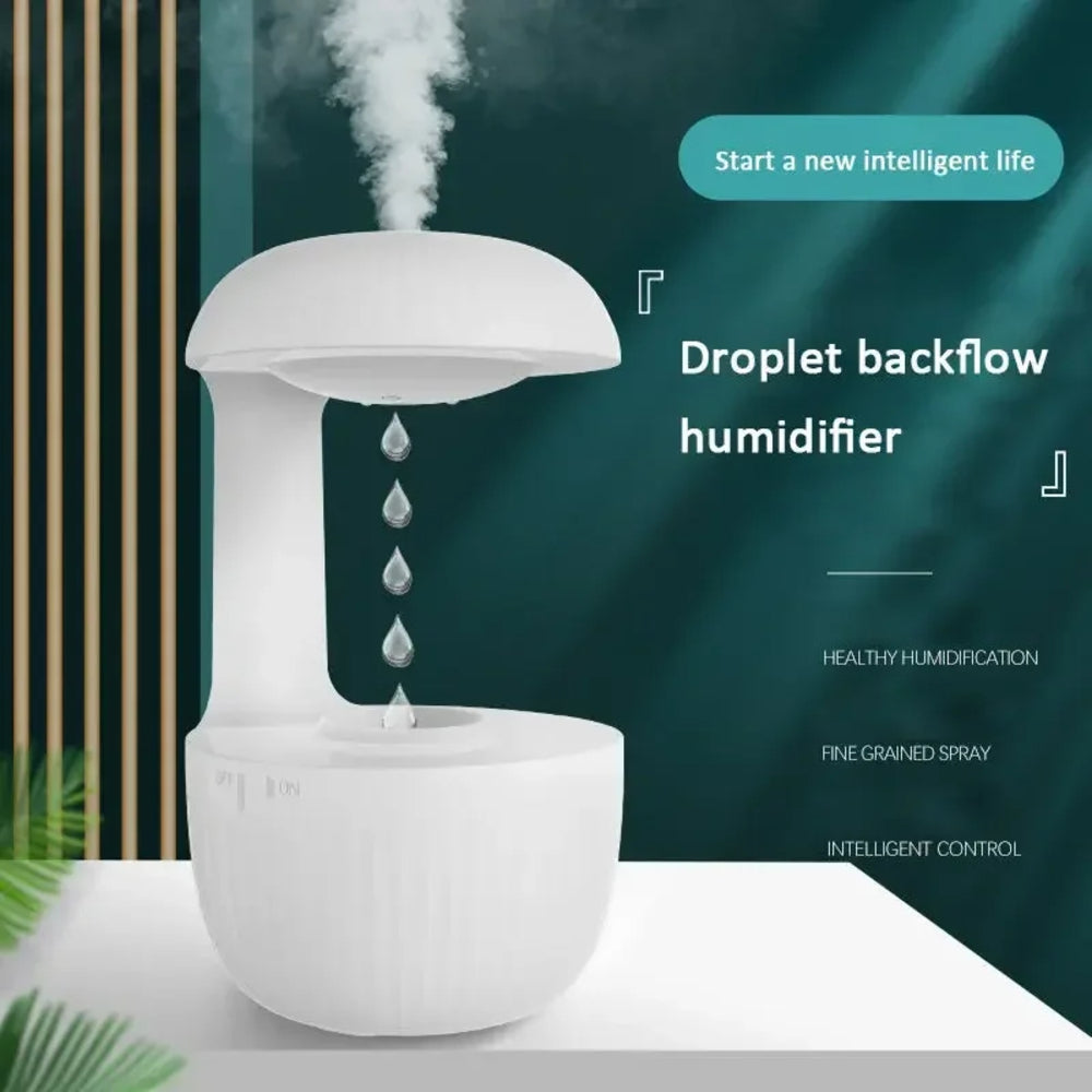 600ml Water Drop Humidifier Essential Oil Aromatherapy Diffuser Home Office Desktop Mute Ultrasonic Sprayer - Korvel