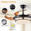 Modern Minimalist Invisible Ceiling Fan Light
