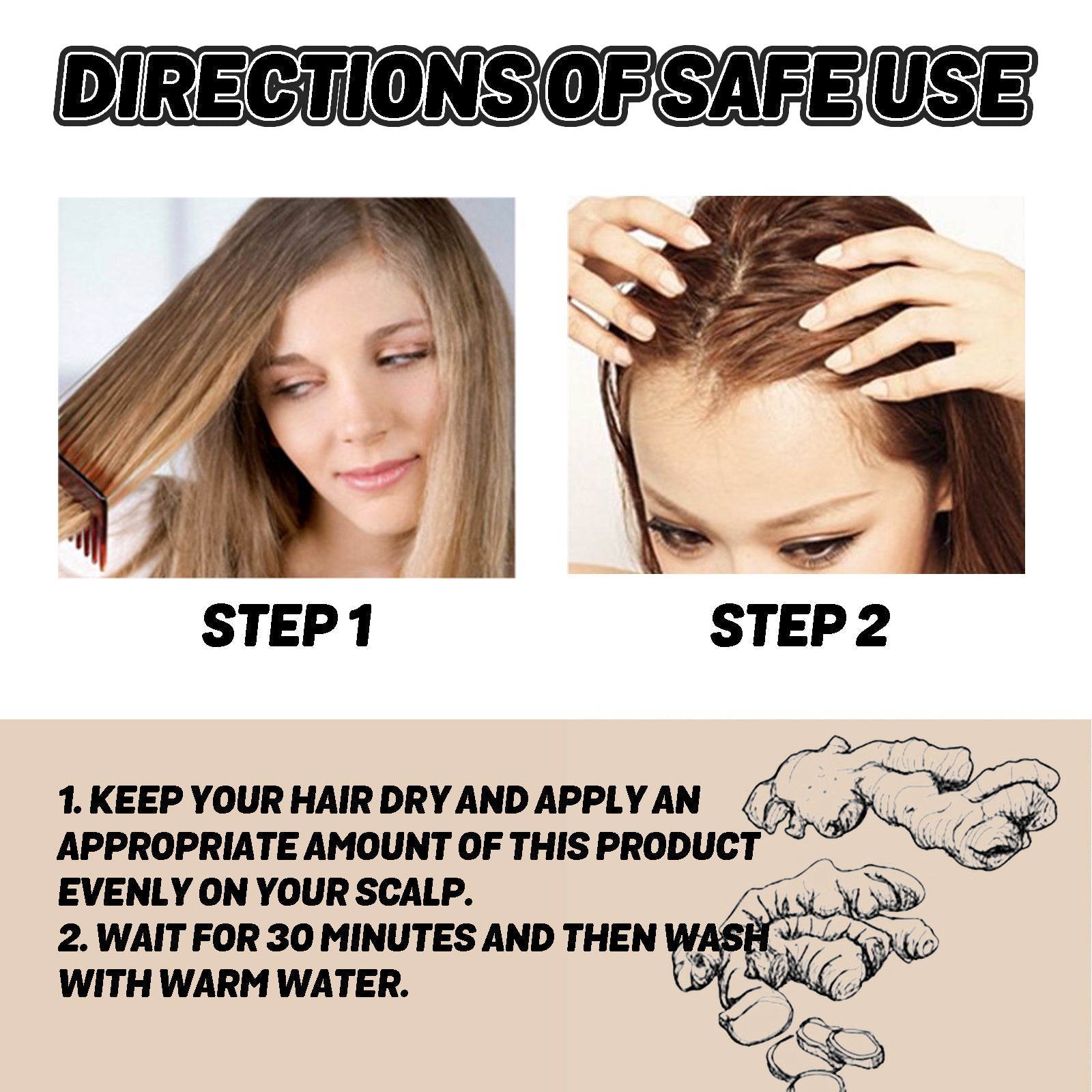 Biotin Cream, Scalp Massage Moisten Root Of Hair Care In The Off Strong Hair Thick Hair Cream - Korvel