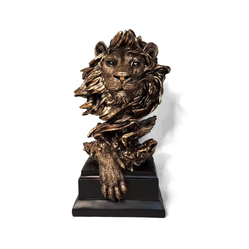 Creative Lion Head Decoration Home Living Room Resin Wine Cabinet Decoration - Korvel