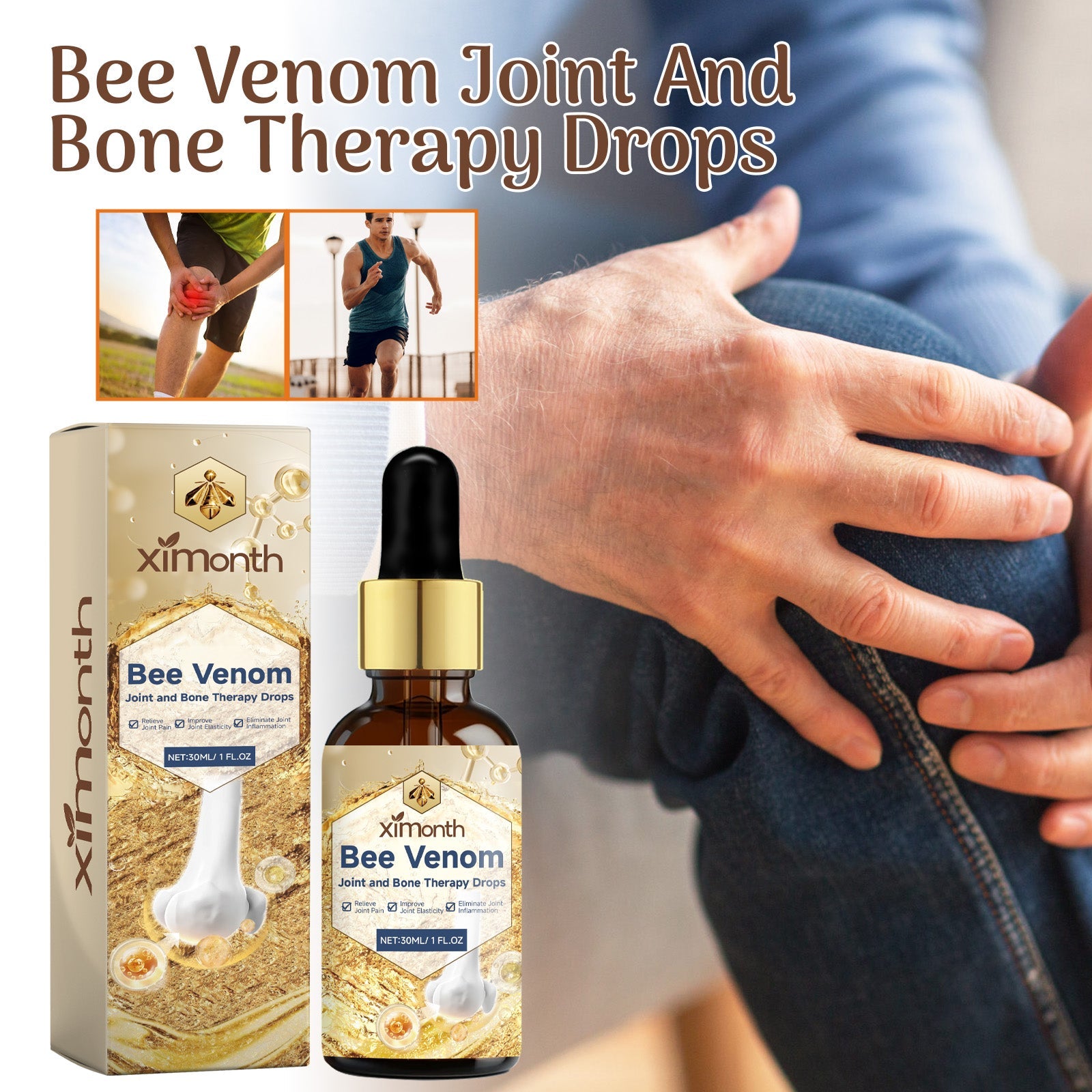 Bee Venom Joint Repair Drops Relieve Knee, Elbow And Wrist Soreness Massage Treatment Revitalize Joints - Korvel