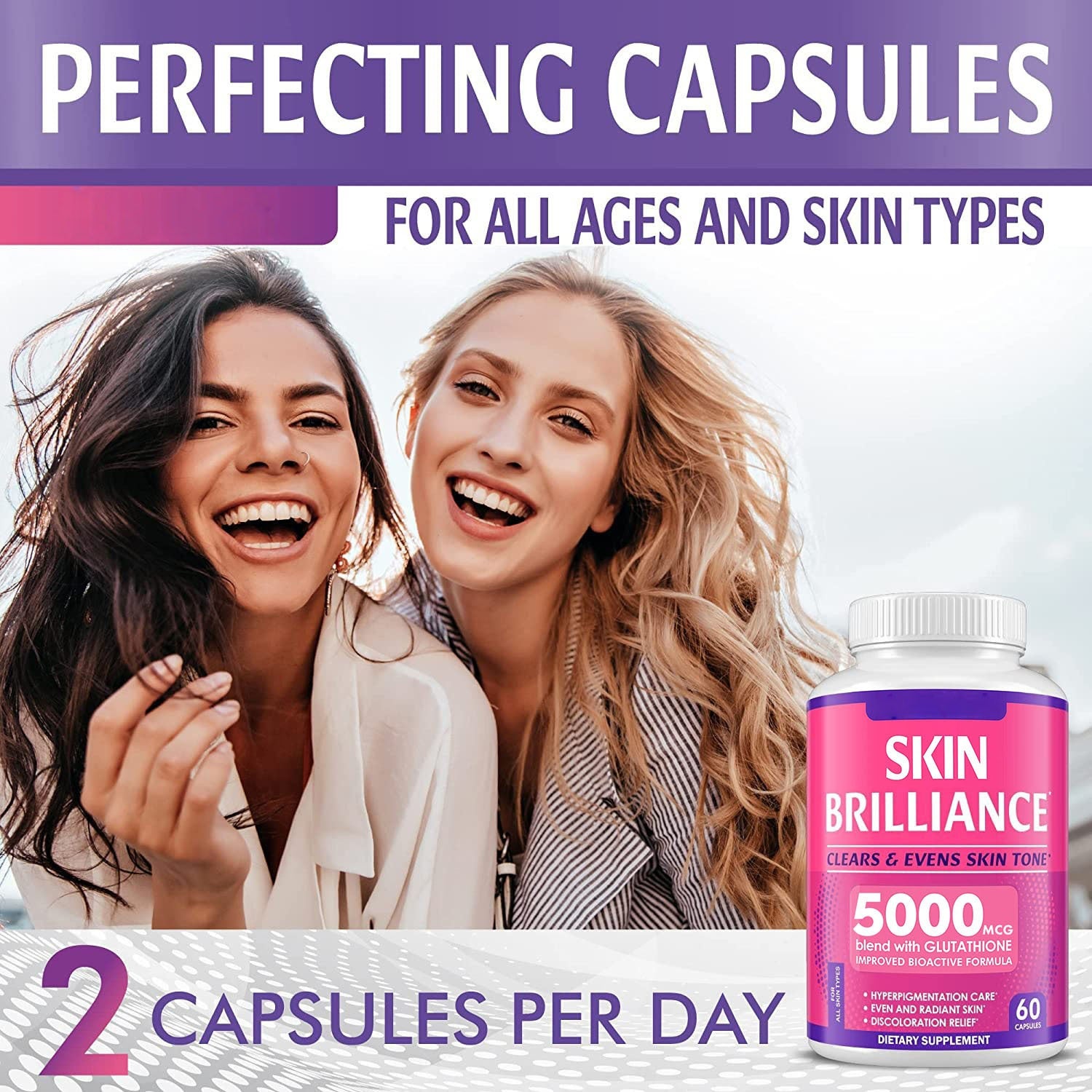 High Quality 5000mg Vitamin Supplements Skin Whitening Capsules Herbal Liposomes Glutathione Pills for Skin Whitening - Korvel