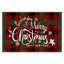 Christmas Tree Elk Printed Meal Mat Christmas Striped Checkered Table Mat White Hemp Western Food Mat - Korvel