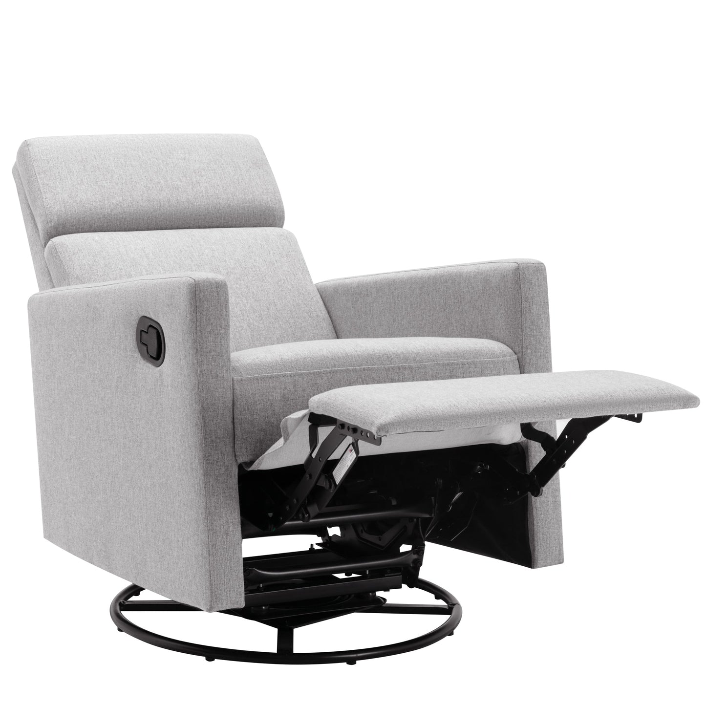 Chaise à bascule rembourrée moderne pour nursery - Gris