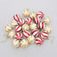 Christmas Ball Decoration Red and White Threaded Christmas Tree Hanging Decoration Hand drawn Christmas Ball Plastic - Korvel