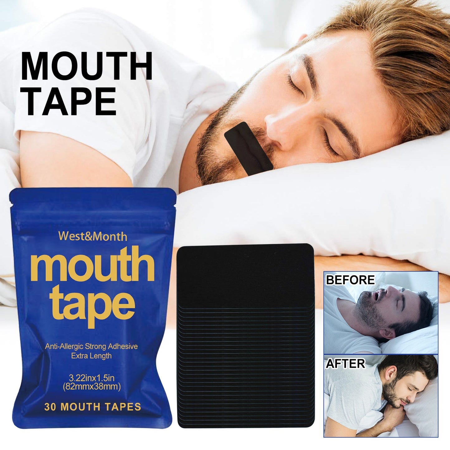 Mouth Tape for Comfortable Sleep and Snoring Prevention