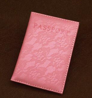 Luxury Elegant Women Passport Cover Pink World Universal Travel Passport ticket holder Cover on the Passport Case passport pouch - Korvel