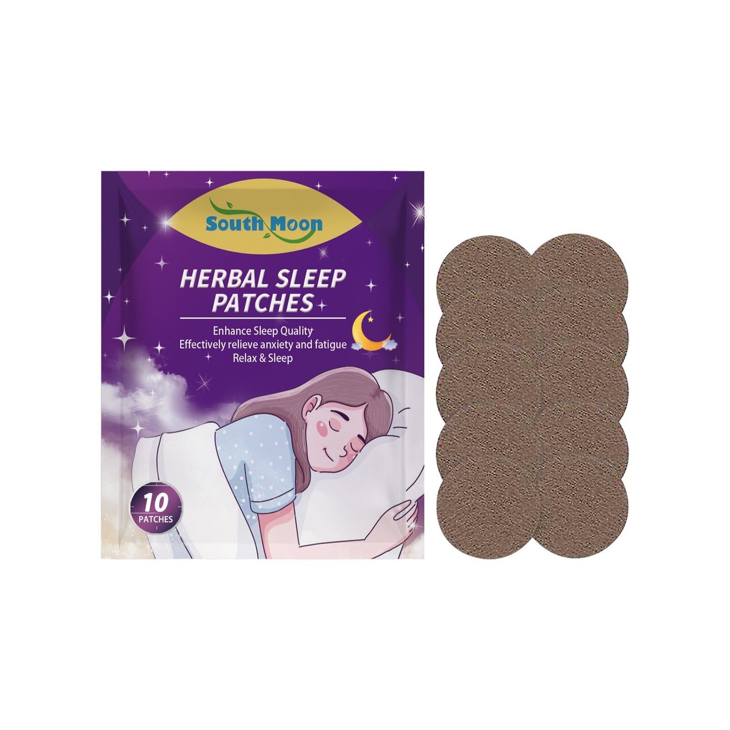 Herbal Sleep Patch, Care For Sleep, Relax And Relieve Body Pressure Body Health Care Point Patch - Korvel
