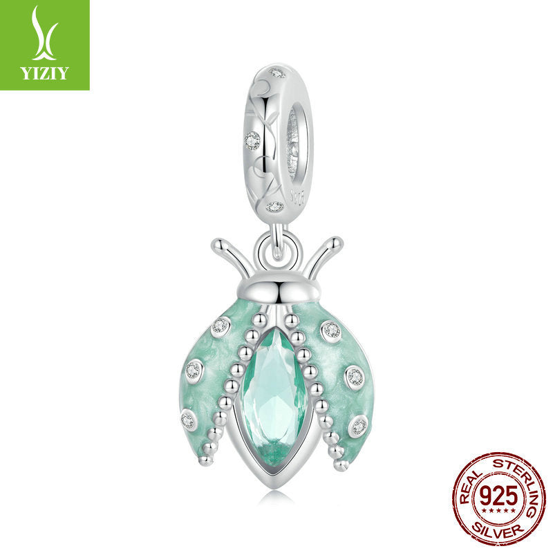Silver Charm Original Forest Oasis Butterfly Ladybug DIY Bracelet Beads Spring Fresh s925 Pure Silver Beads - Korvel