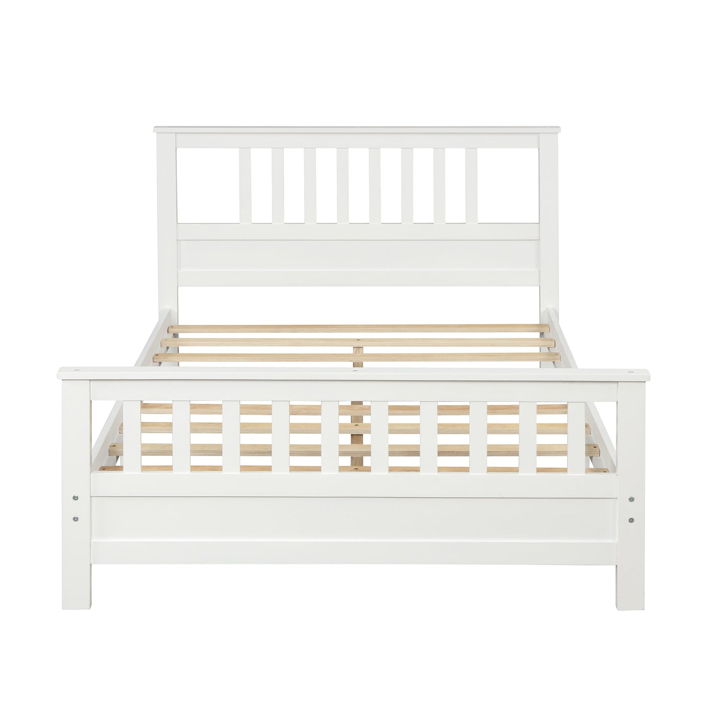 Wood Platform Bed with Headboard and Footboard  Full - Korvel