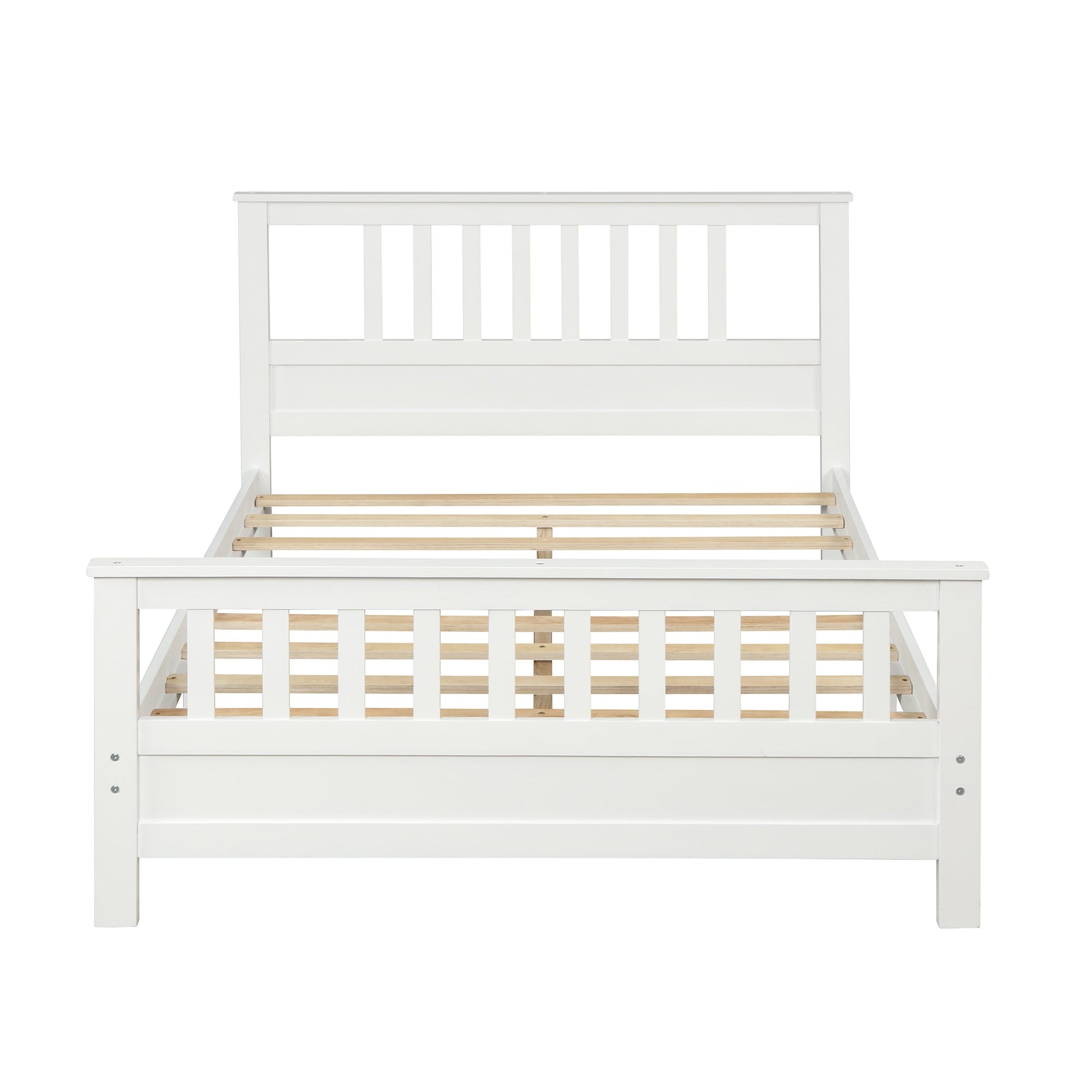Wood Platform Bed with Headboard and Footboard  Full - Korvel