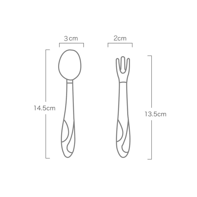 Spoon For Baby Utensils Set Auxiliary Food Silicone Gel Spoon Baby Learn To Eat Training Bendable Soft Spoon Children Tableware - Korvel