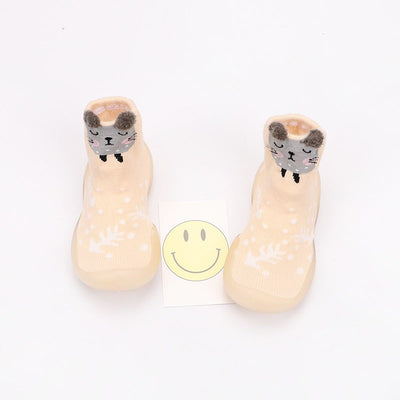 Lindos calcetines para bebés multicolores con suela antideslizante