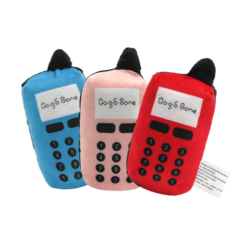 Blue Super Soft Phone Dog Sound Toy Training Interactive Toy Biting and Tearing Toy Cat Teasing Toy - Korvel