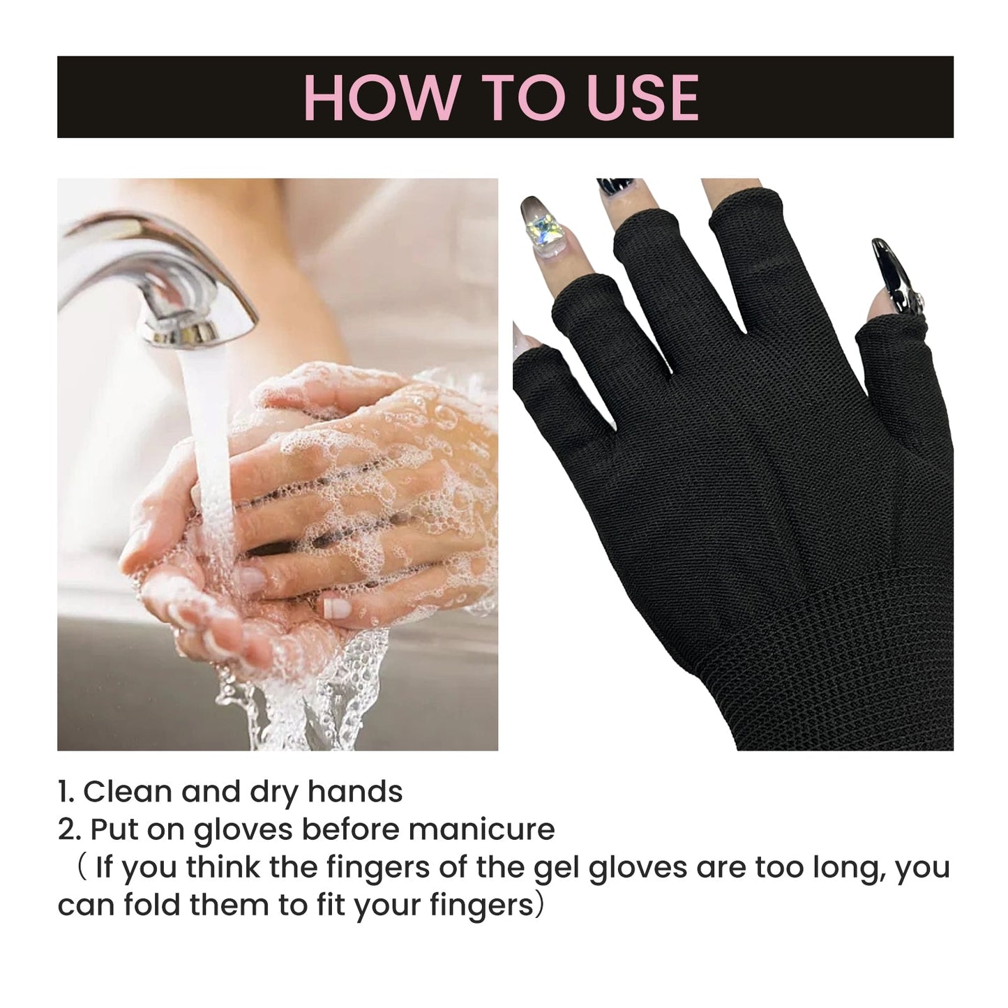 Anti-UV Glove for Nail Art Protection